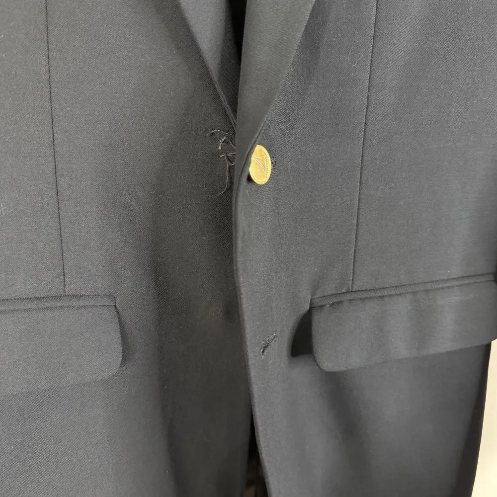 Nautica Blazer Boys 14 Blue Single Breasted Lined Gold Button Jacket Formal